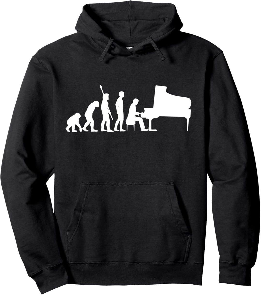 Klavier Pianist Klavierspieler Flügel Musiker I Evolution Pullover Hoodie