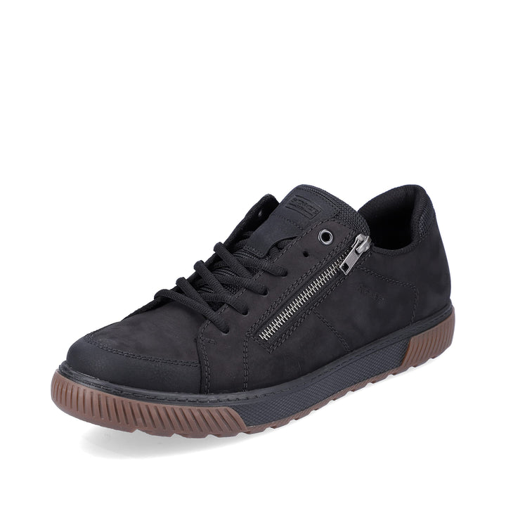 Rieker Herren Bequemschuhe 18910, Männer Schnürhalbschuhe 41 EU Schwarz, 41 EU Schwarz