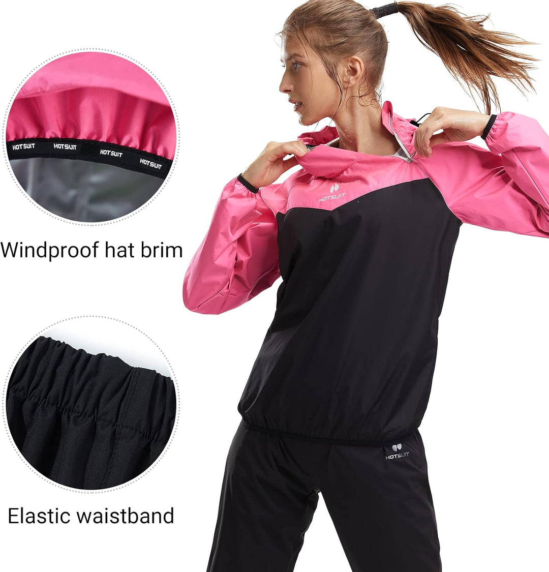 HOTSUIT Schwitzjacke/Schwitzanzug Damen Sauna Trainingsanzug Sportanzug Schwitzanzug Fitness Trainin
