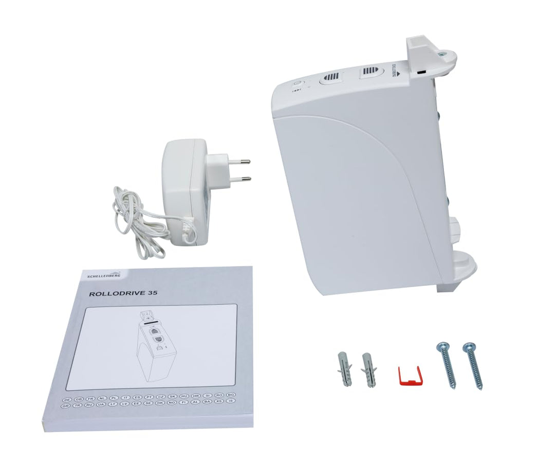 Schellenberg 22637 Elektrischer Gurtwickler Aufputz RolloDrive 35, bis 4 m² Rollladenfläche, für 14