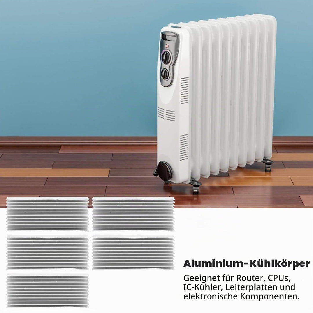 5-TLG. Kühlkörper Aluminium, Aluminiumkühlkörper für die Kühlung der CPU-Platine Wärmeableitende Tei