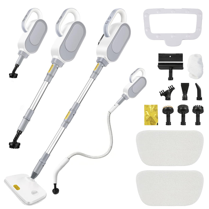 Dampfreiniger 1500W Dampfreiniger Handgerät, Mehrzweck Steam Cleaner mit 9 Zubehörteile, 140°C Dampf