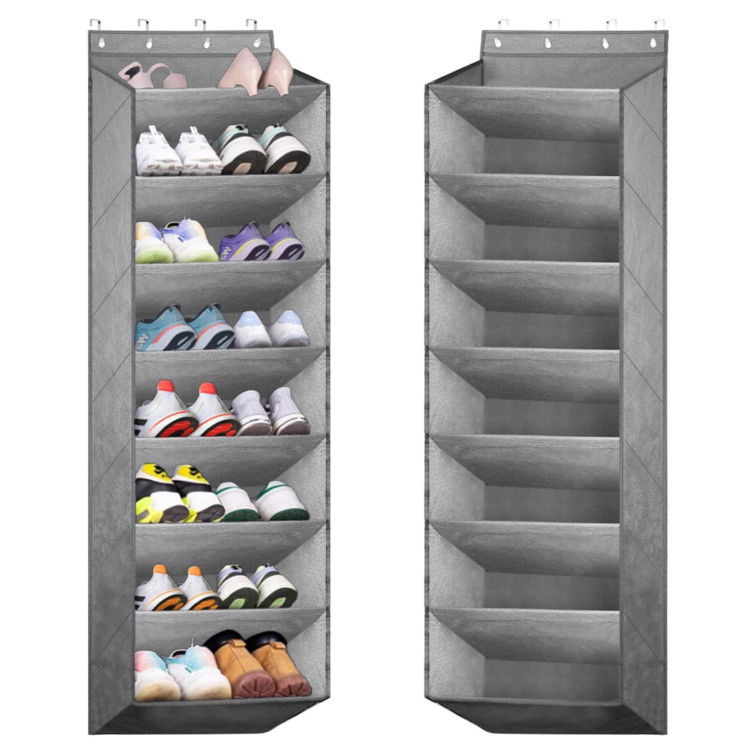Schuhregal Tür, Schuhregal Hängend, Schuh Organizer Hängend, Schuhaufbewahrung Tür mit 8 Tiefen Tasc