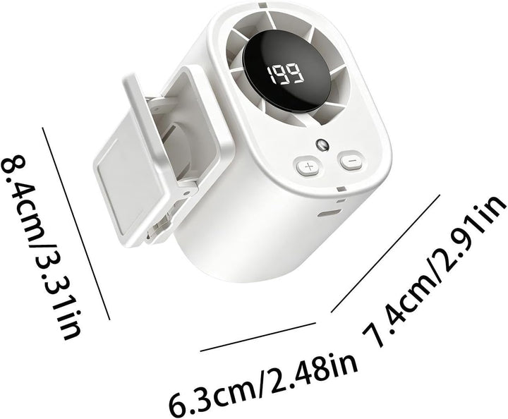 Klemmventilator 199 Stufen wiederaufladbar tragbarer Luftstrom mit Cremefarben, Cremefarben