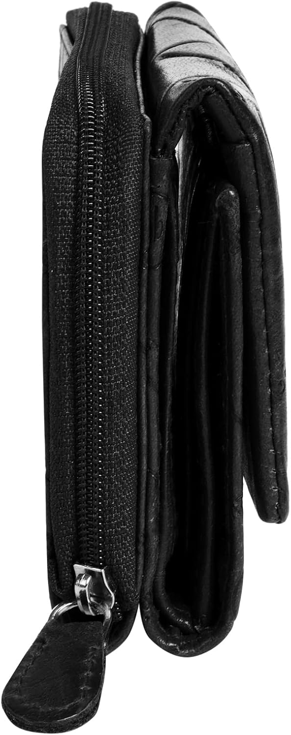 bruno banani Geldbörse Echt Leder schwarz Damen - 021827, Schwarz