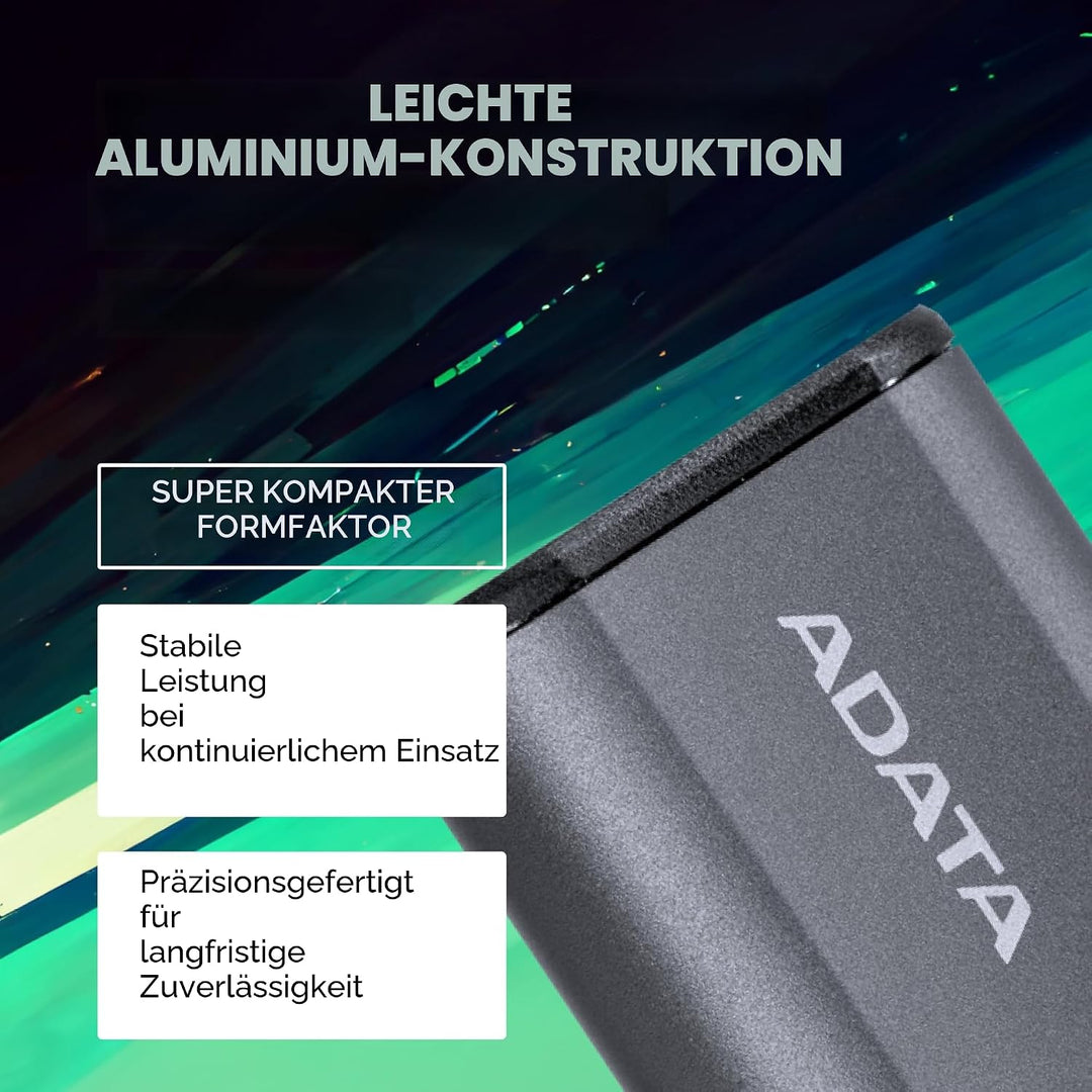 ADATA SSD 1.0TB External SE880 gy U3.2 | USB 3.2 Gen 2x2 Type-C 1TB