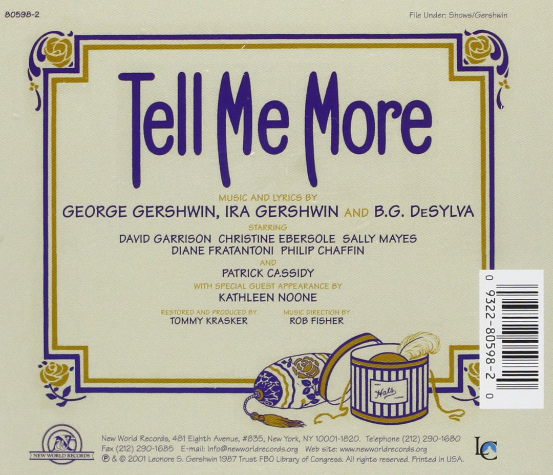 Gershwin:Tip-Toes,Gershwin &amp; Desylva:Tell Me More, Audio-CD