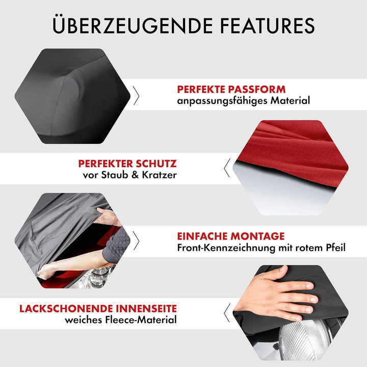 WALSER Premium Abdeckung Auto Indoor Stretch Plus Qualitätssieger Sehr Gut* - Autoplane Indoor Abdec