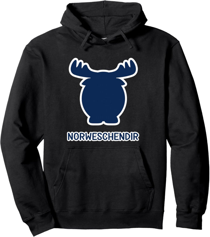 Norweschendir Norwegen Tier Elch auf Sächsisch Pullover Hoodie