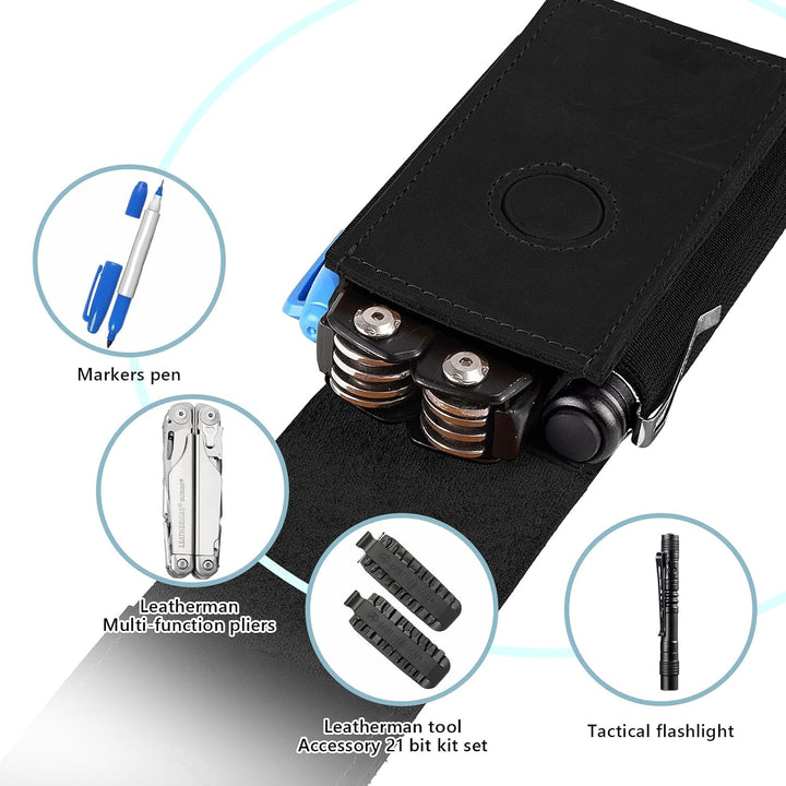 Multitool Tasche Leder, Multitool Tasche für Molle Gürtel, EDC Gürteltasche, Messertasche für Gürtel