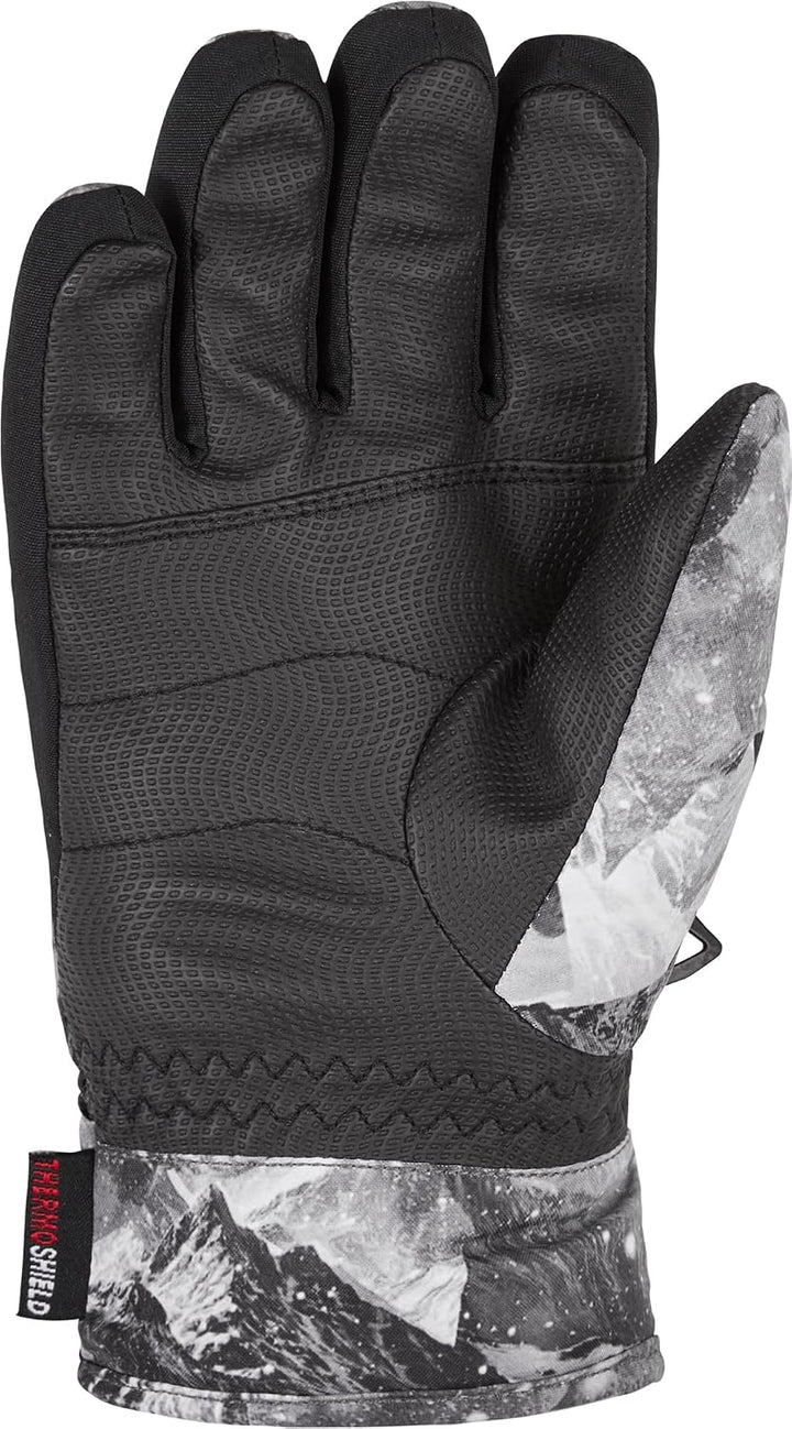 Ziener Jungen LABINO AS Ski-Handschuhe/Wintersport | Wasserdicht, Atmungsaktiv 3 Grey Mountain Print