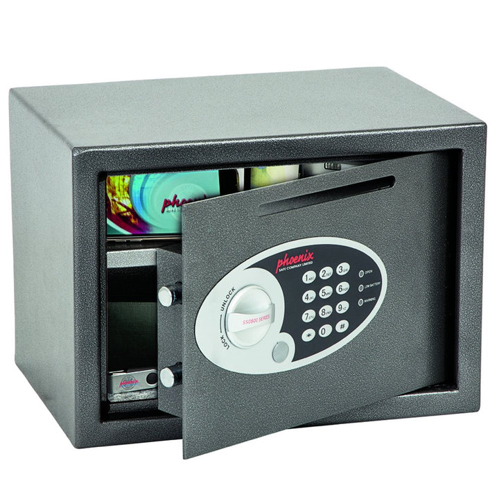 Phoenix Vela SS0802ED Deposit Home &amp; Office Safe mit elektronischem Codeschloss Graphit-Grau (klein)