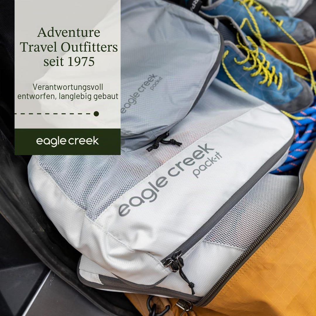Eagle Creek Pack-It Reveal Packwürfel Set XS/S/M I 3er Set mit Mesh-Sichtfenster I Für Kofferorganis