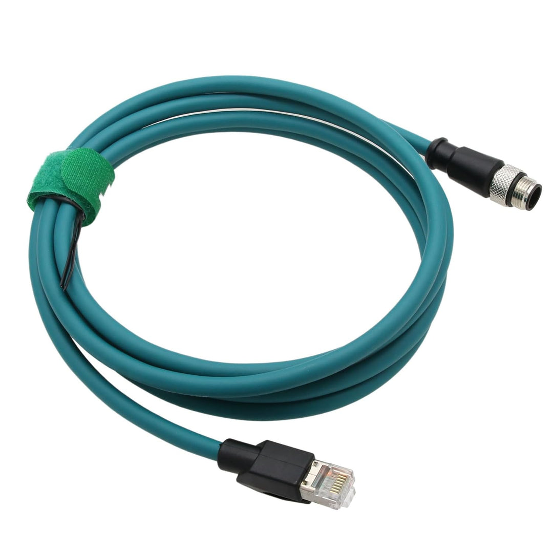 HangTon Ethernet CAT5e Kabel M12 4 Pin D-Code auf RJ45 für Keyence IV2, Datalogic 210N, Sick Omron V