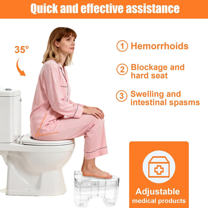 Toilettenhocker Erwachsene, Abnehmbar WC Hocker Erwachsener 17.5 cm Höhe, rutschfest Squatty Potty r