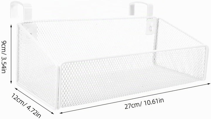PRETYZOOM HäNgender Aufbewahrungskorb Aus Metall 27X12X9Cm Mit 10 Haken FüR Bett Organizer Zum Einhä