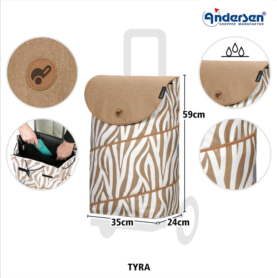 ANDERSEN Einkaufstrolley - Shopper Fun Tyra Zebra, Zebra