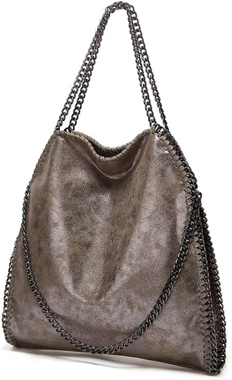 Damen Handtasche Frauen Kunstleder Crossbody Schultertasche Mode Kette Tasche Grosse Hobo-Taschen fü