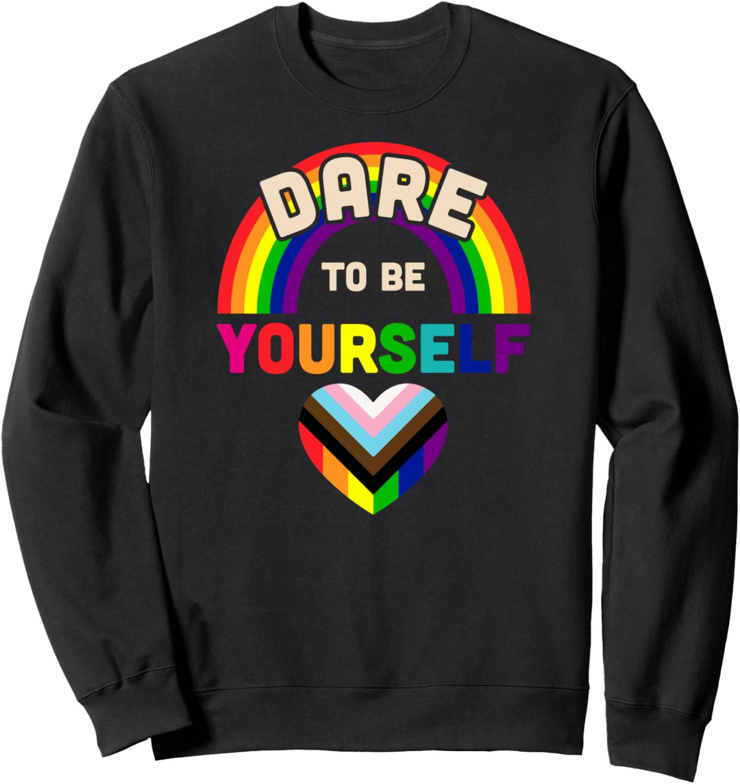 Wage es, du selbst zu sein - Gay Pride Support Sweatshirt