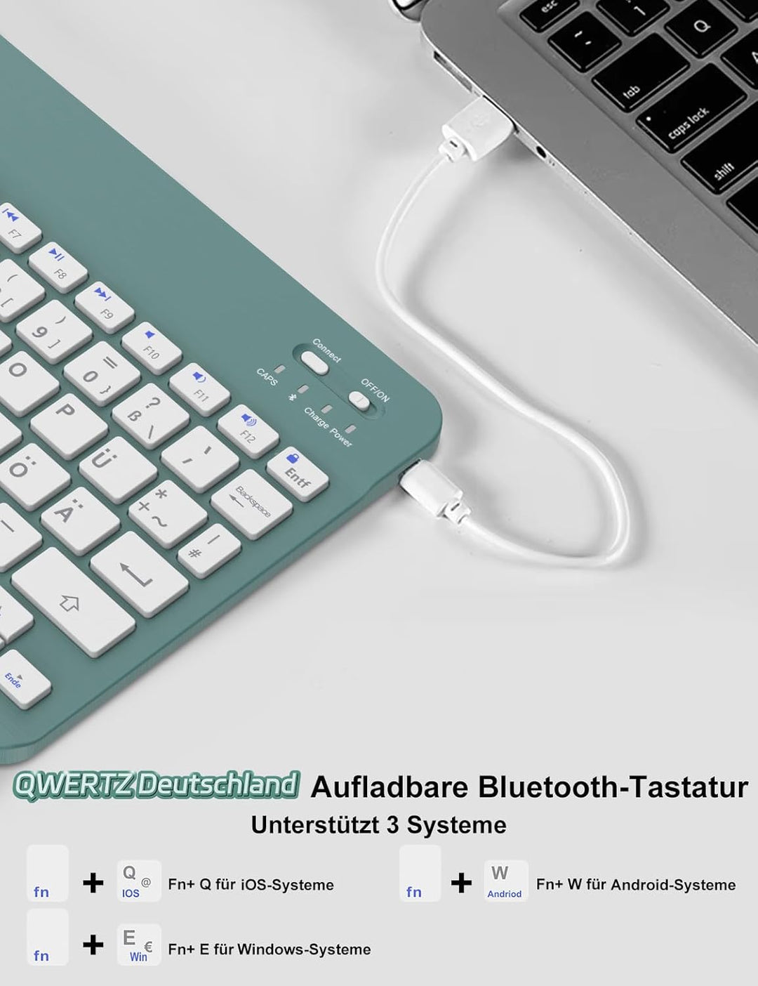 Tastatur Hülle für iPad 10 gen/A16 11 Gen - Soft TPU Rückseite Gehäuse Schutzhülle mit Pencil Halter