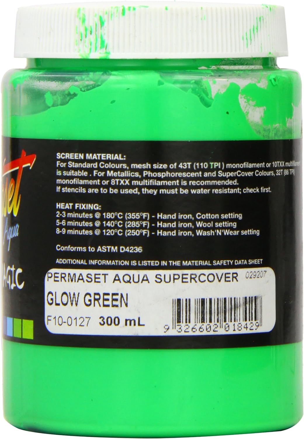 Permaset - Supercover Tinte - für Leinwanddruck - Glow Green (leuchtgrün) - 300ml
