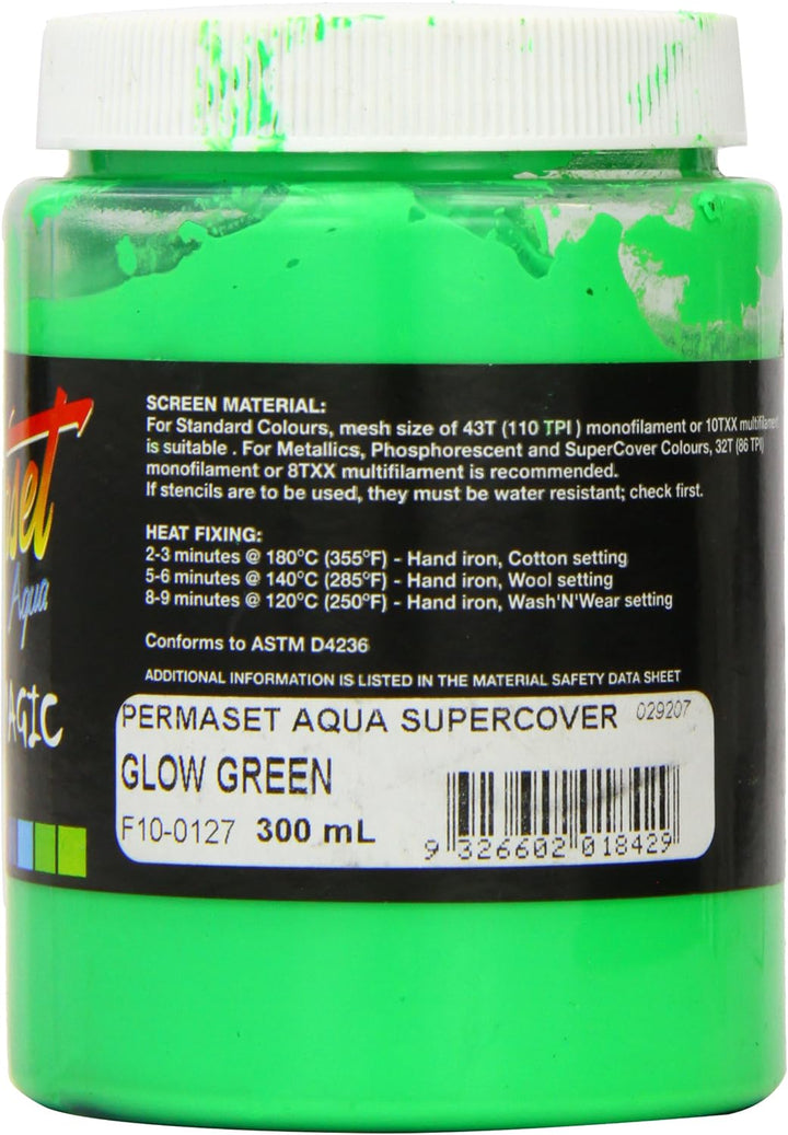 Permaset - Supercover Tinte - für Leinwanddruck - Glow Green (leuchtgrün) - 300ml