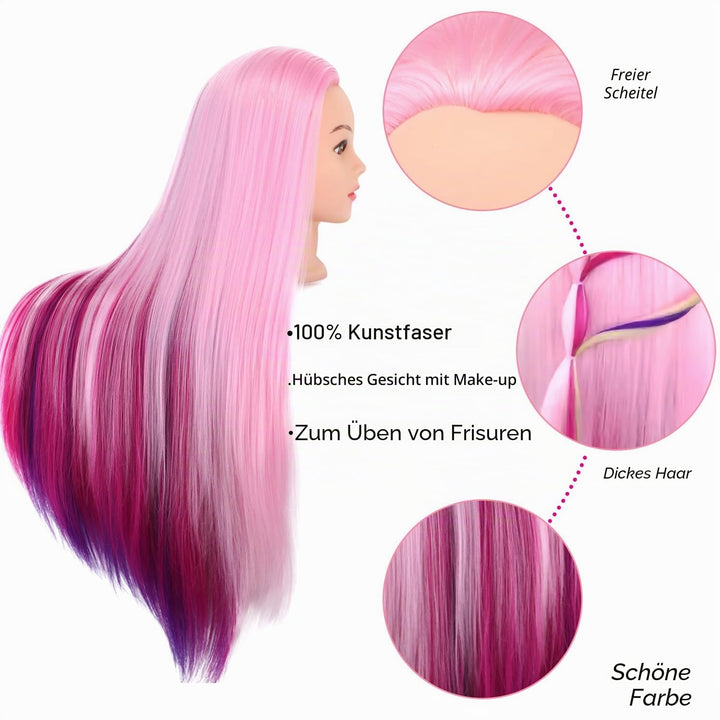 Trainingsköpfe,75cm für Friseure Übungskopf Friseurkopf Friseursalon Puppenkopf Friseur Mannequin ko
