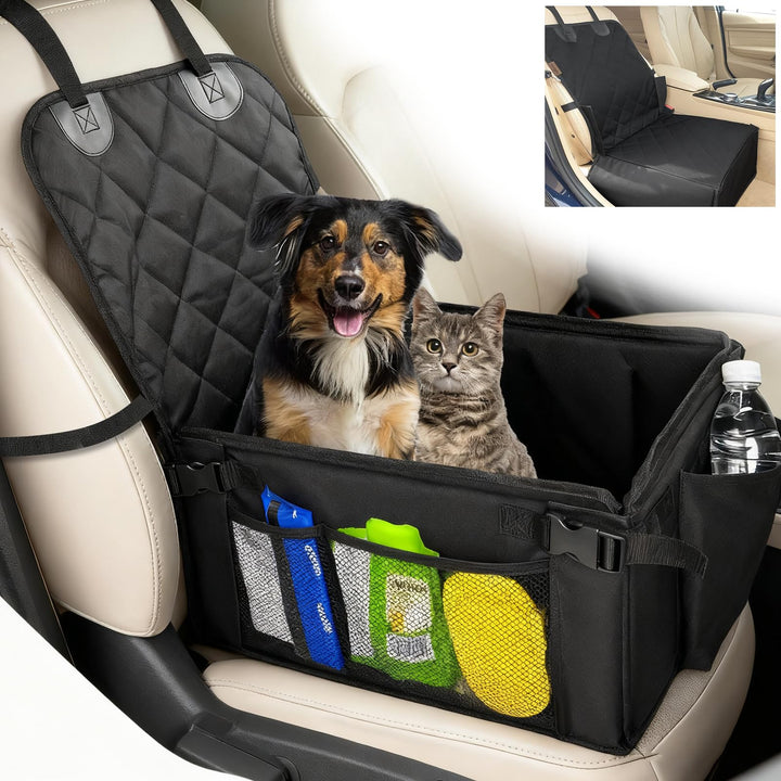 Hunde Autositz, Hundeautositz Mit Verstärkten Verschlussschnallen und Stahlrohr Rahmen, Wasserdichte