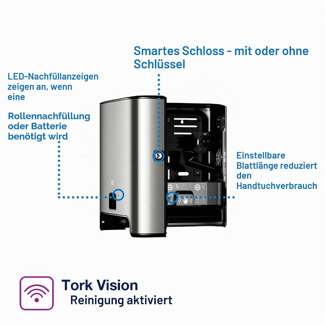 Tork Matic Sensorspender für Rollenhandtücher 460001, Image Design - H1 Rollenhandtuch-Spender, Einz