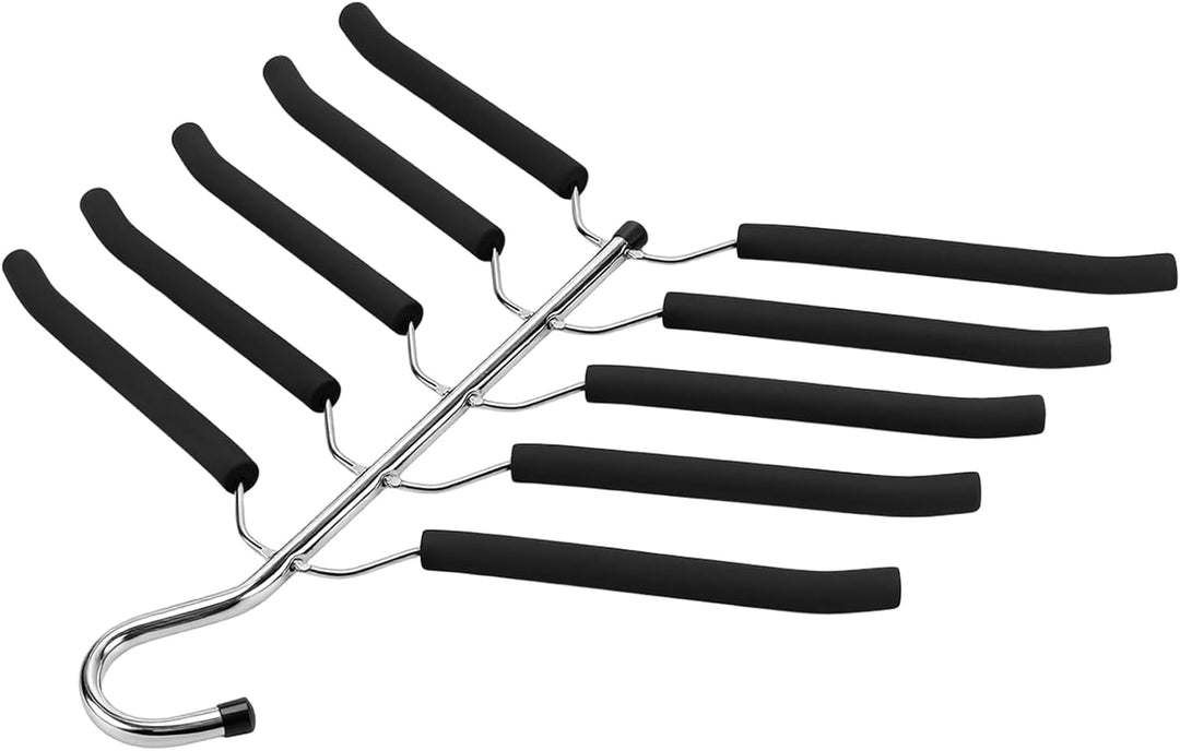 3 Stück Kleiderbügel Platzsparend 5 in 1, 40 x 32cm Kleiderbügel Hosenbügel Metall, Hosenbügel für H