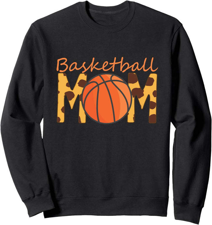 Basketball Mutter Muttertag Gepardenmuster Basketball Mama Sweatshirt