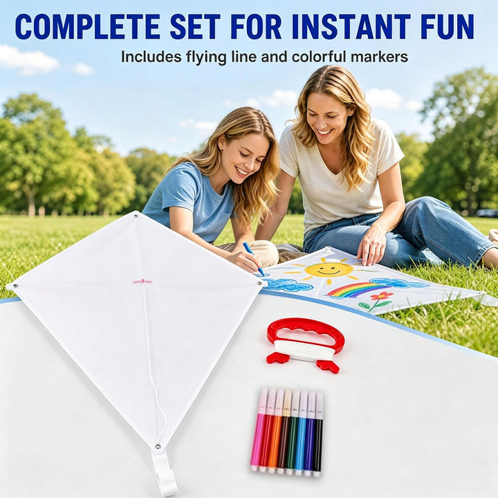 RANJIMA DIY Drachen Set, DIY Blank Drachen für Kinder &amp; Erwachsene 6, 6