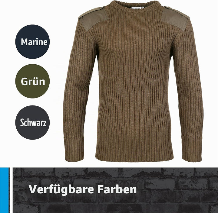 Fort Herren 120 Crewneck Combat Pullover, Olivgrün, L UK L Olivgrün, L Olivgrün