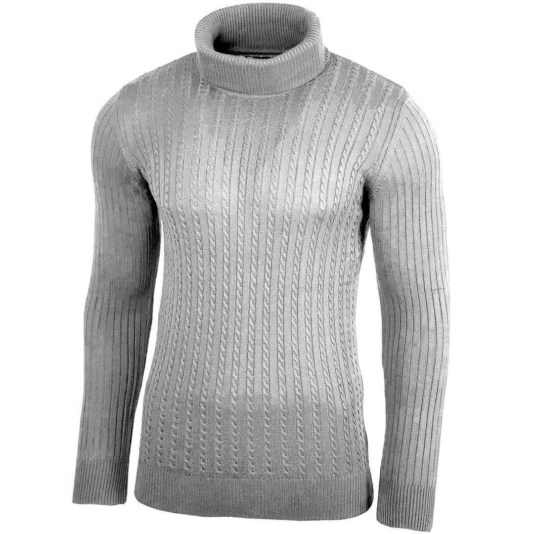 Baxboy Herren Rollkragen Pullover Langarmshirt Feinstrick Sweater Rollkragen Freizeit Slim fit Basic