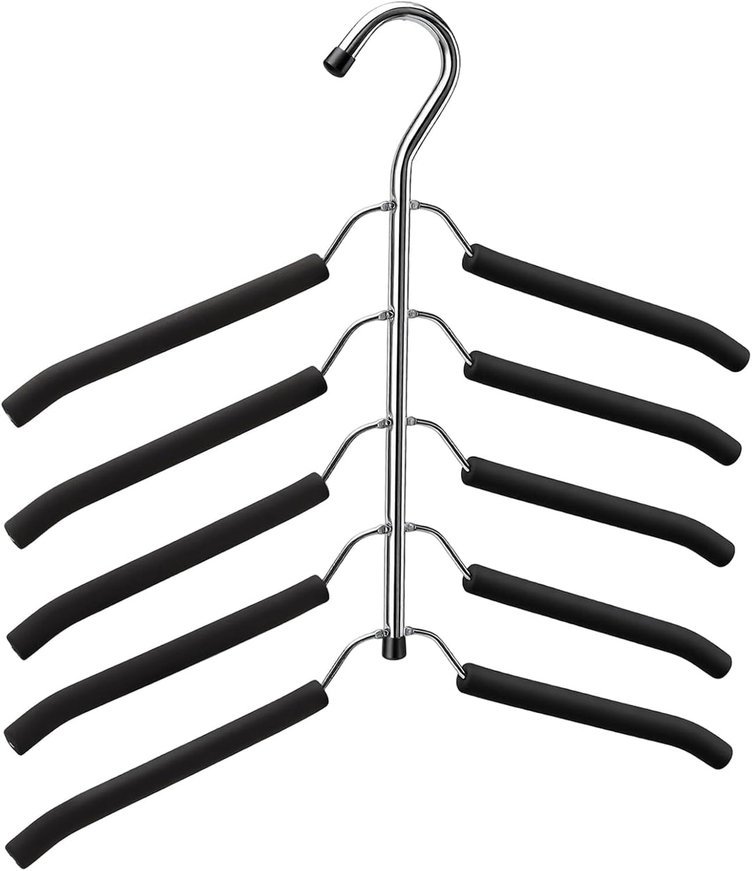 3 Stück Kleiderbügel Platzsparend 5 in 1, 40 x 32cm Kleiderbügel Hosenbügel Metall, Hosenbügel für H