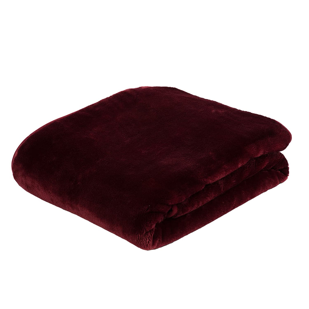Gözze - Premium Cashmere-Feeling Wohn- und Kuscheldecke, 500 g/m², 130 x 170 cm - Bordeaux Bordeaux