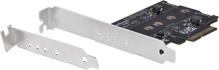 Silverstone SST-ECM27-1er-Steckplatz-NVMe-und-2er-Steckplatz -SATA-M.2-SSD-zu-PCI-E-x4-Adapterkarte