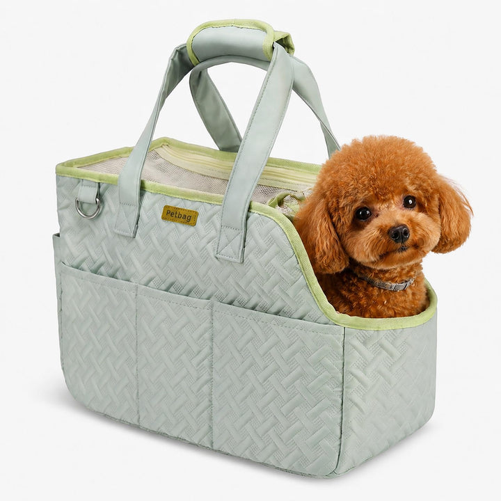 Hundetasche für Kleine Hunde bis 4 kg, Faltbare Hunde Kaninchen Katze Grün, Grün