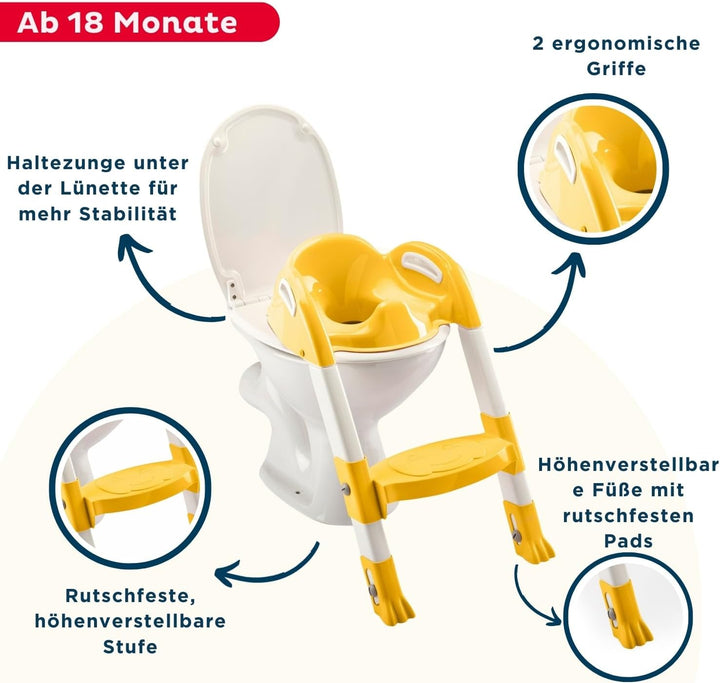 Thermobaby - Kinder-WC-Reduzierer - Kiddyloo - Clever, spielerisch &amp; hygienisch - Verstellbare Beine
