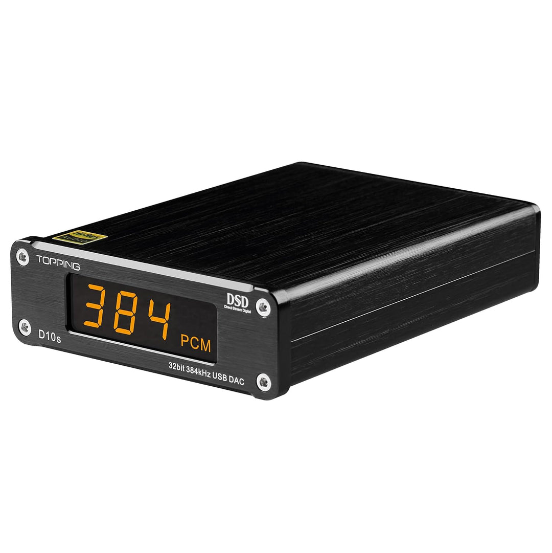 TOPPING D10s DAC Mini USB DAC XMOS XU208 ES9038Q2M DSD256 PCM 384 kHz Hochauflösender Audio-Desktop-