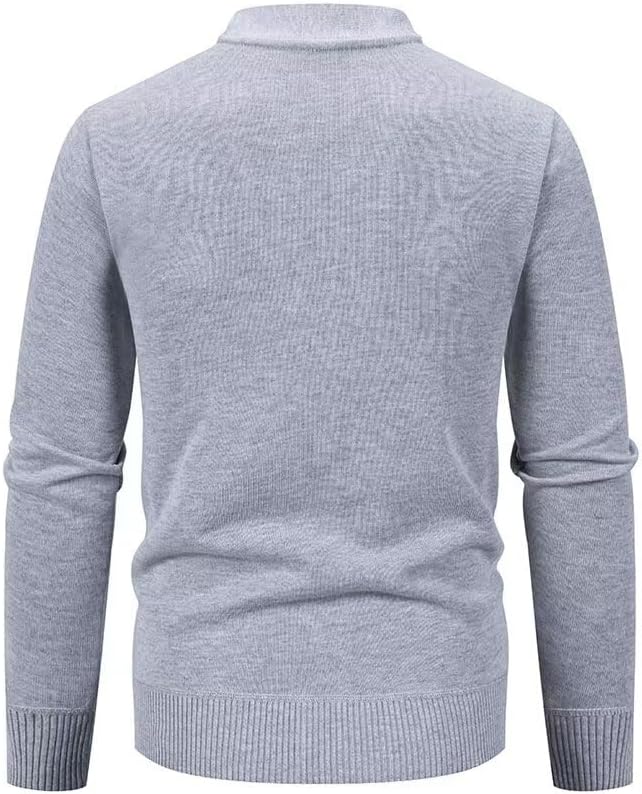 Strickjacke Herren Winter Cardigan Pullover Gestrickt Trachtenjacke Schwarz Grau mit Taschen Pullove