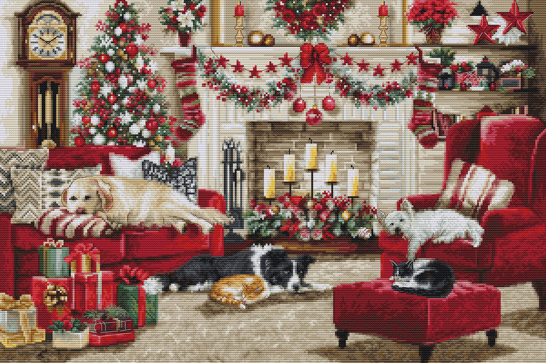 Kreuzstich-Set Luca-S Gold – Pets Interior BU5013