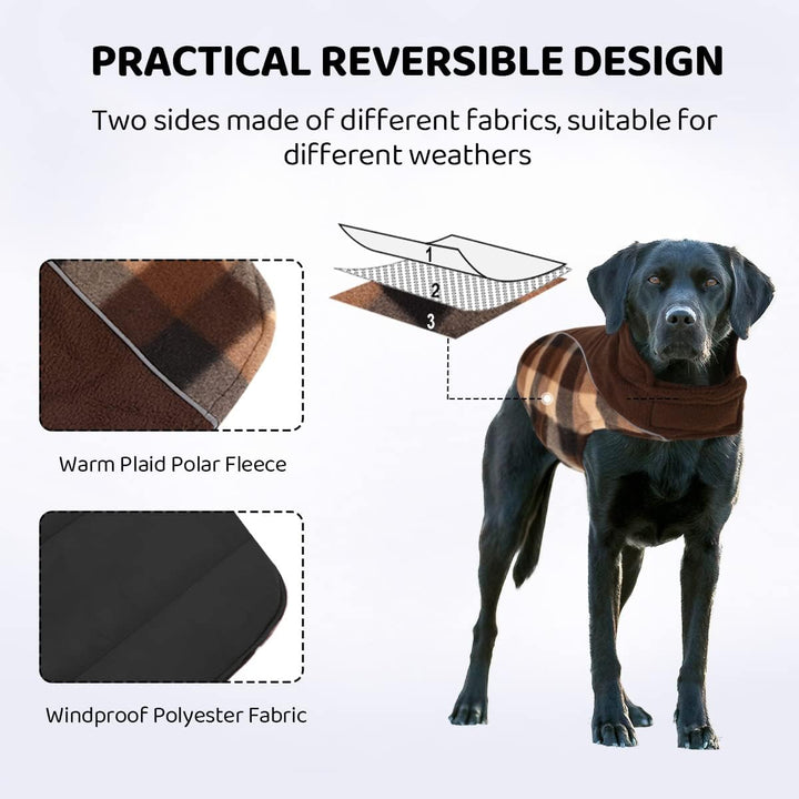 CITÉTOILE Warme Hundemantel Winter, Hundemantel mit Bauchschutz, Wintermantel für Hunde mit Reflekti