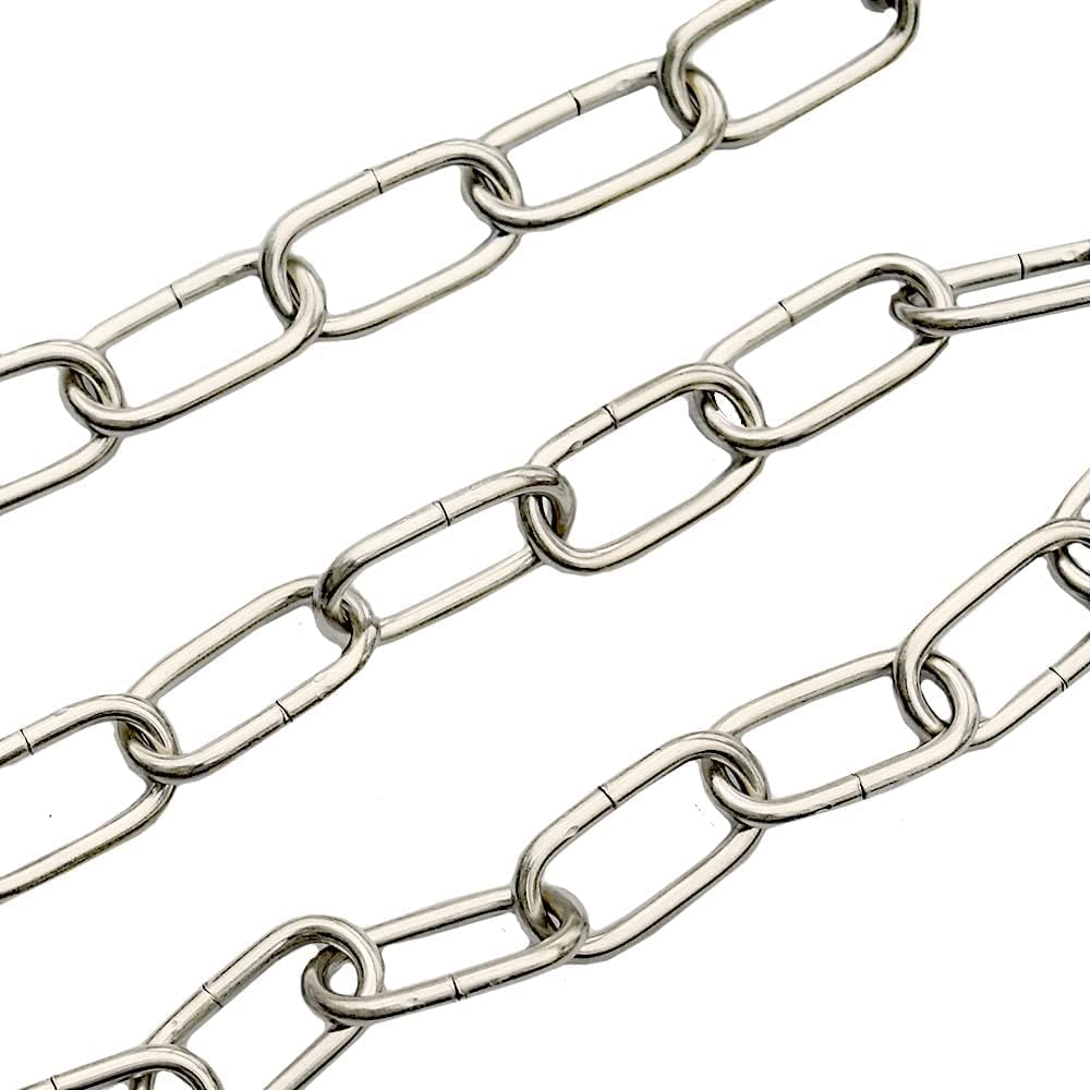 Christoph Palme 10m Eisenkette ø 2mm Glatt Zierkette Rundstahlkette Rundgliederkette Kette (Silber),