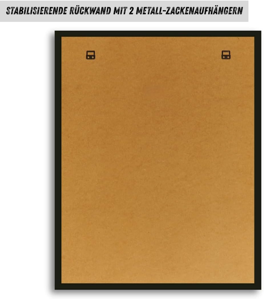 Trikotrahmen 63x83 cm mit Trikot Bügel Schablone TrikotFrame | Bilderrahmen schwarz MDF-Holz mit Acr
