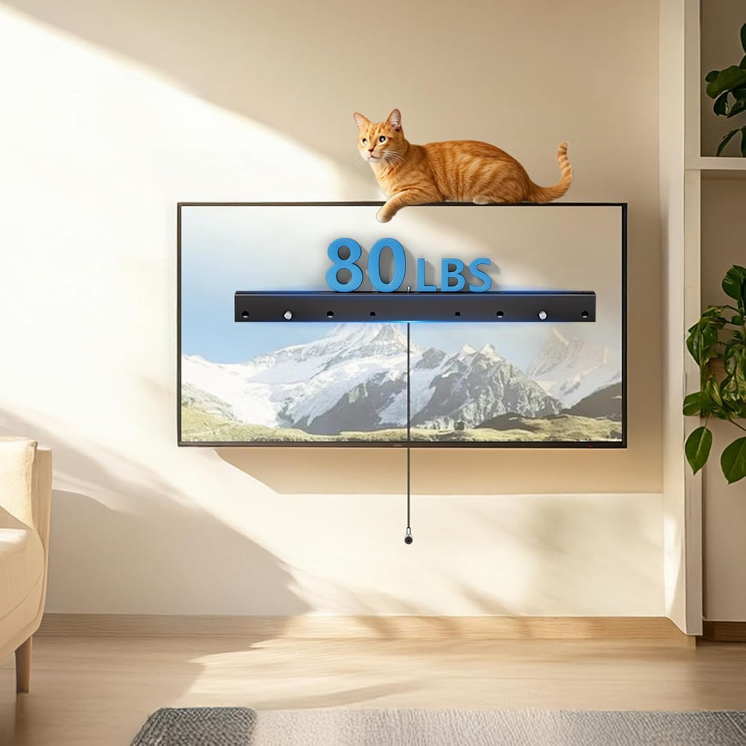 TV Wandhalterung für Rigipswand ohne Schrauben, für 26-55 Zoll Flachbildfernseher bis 45 kg, ultrasc