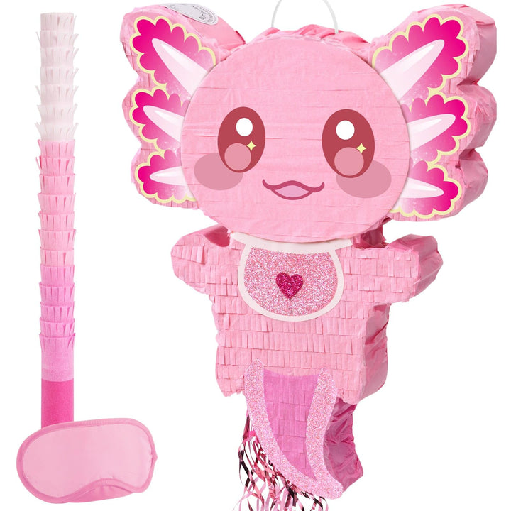 WERNNSAI Axolotl Pinata – Rosa Fisch Cartoon Reptilien für Party Deko, Axolotl
