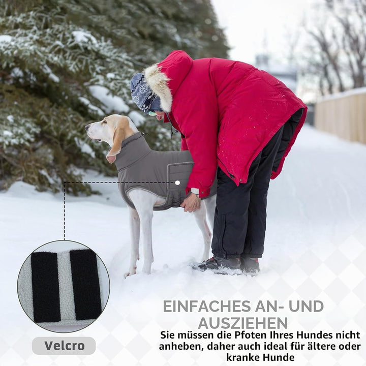 Hjumarayan Wintermantel Hund Klein, Winterjacke Geschirröffnung, Hundemantel Gefüttert Kleidung Mant