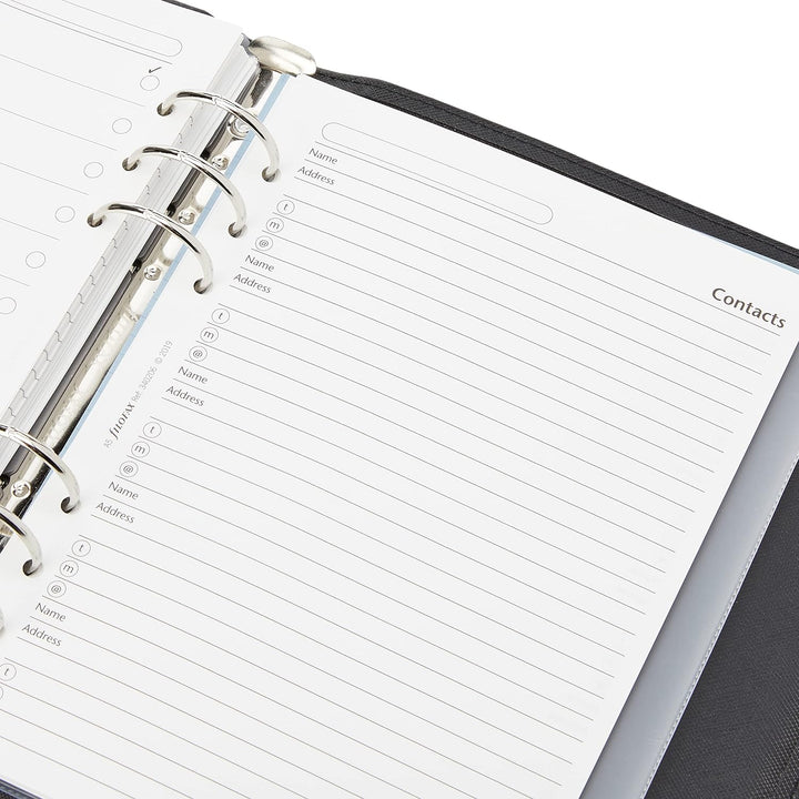 Filofax A5 Saffiano Organizer, Schwarz, Schwarz