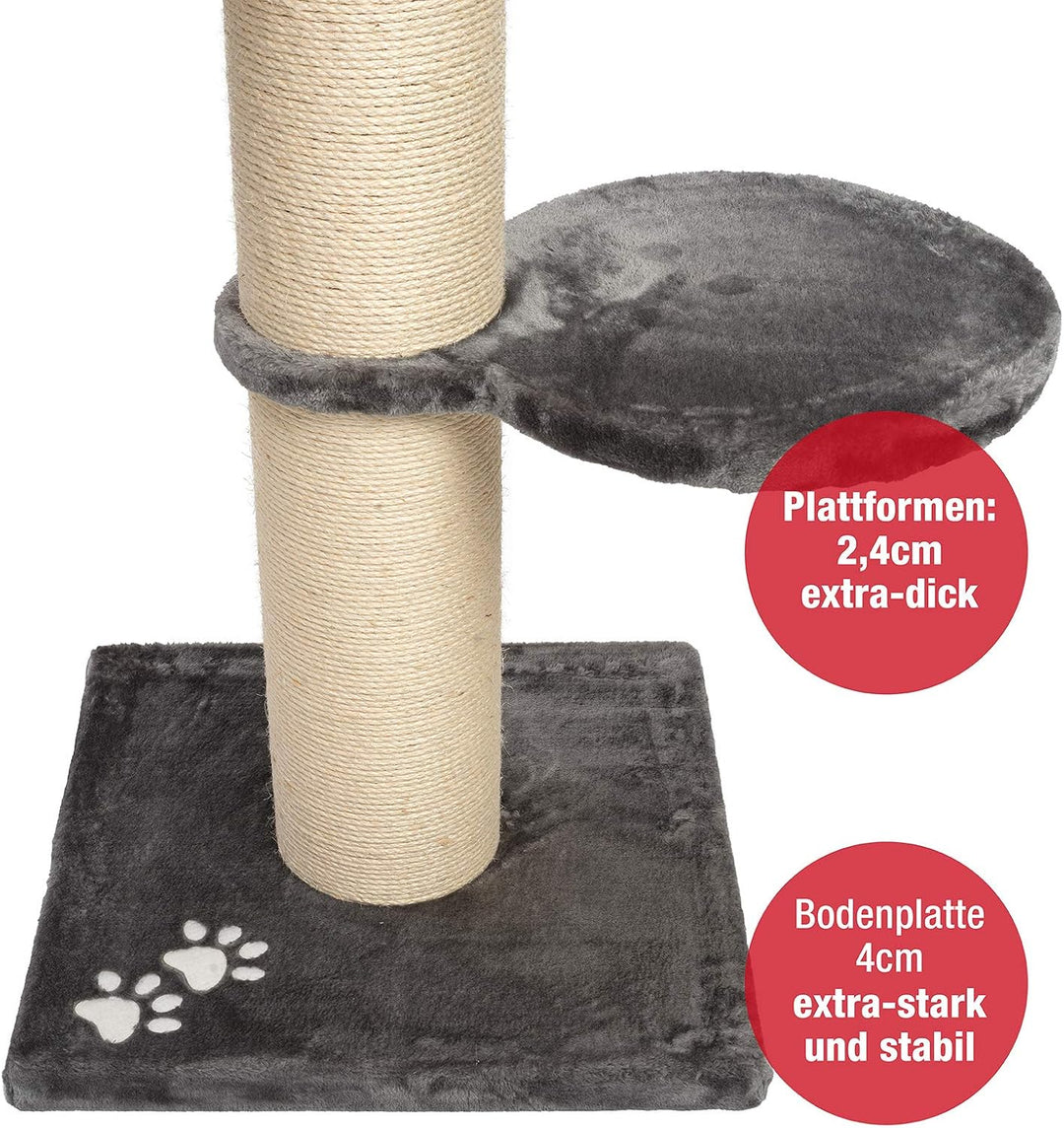JAMAXX Premium 155cm XXL Kratzbaum für grosse schwere Katzen 20cm extra-starker Stamm, 4cm Starke Bo